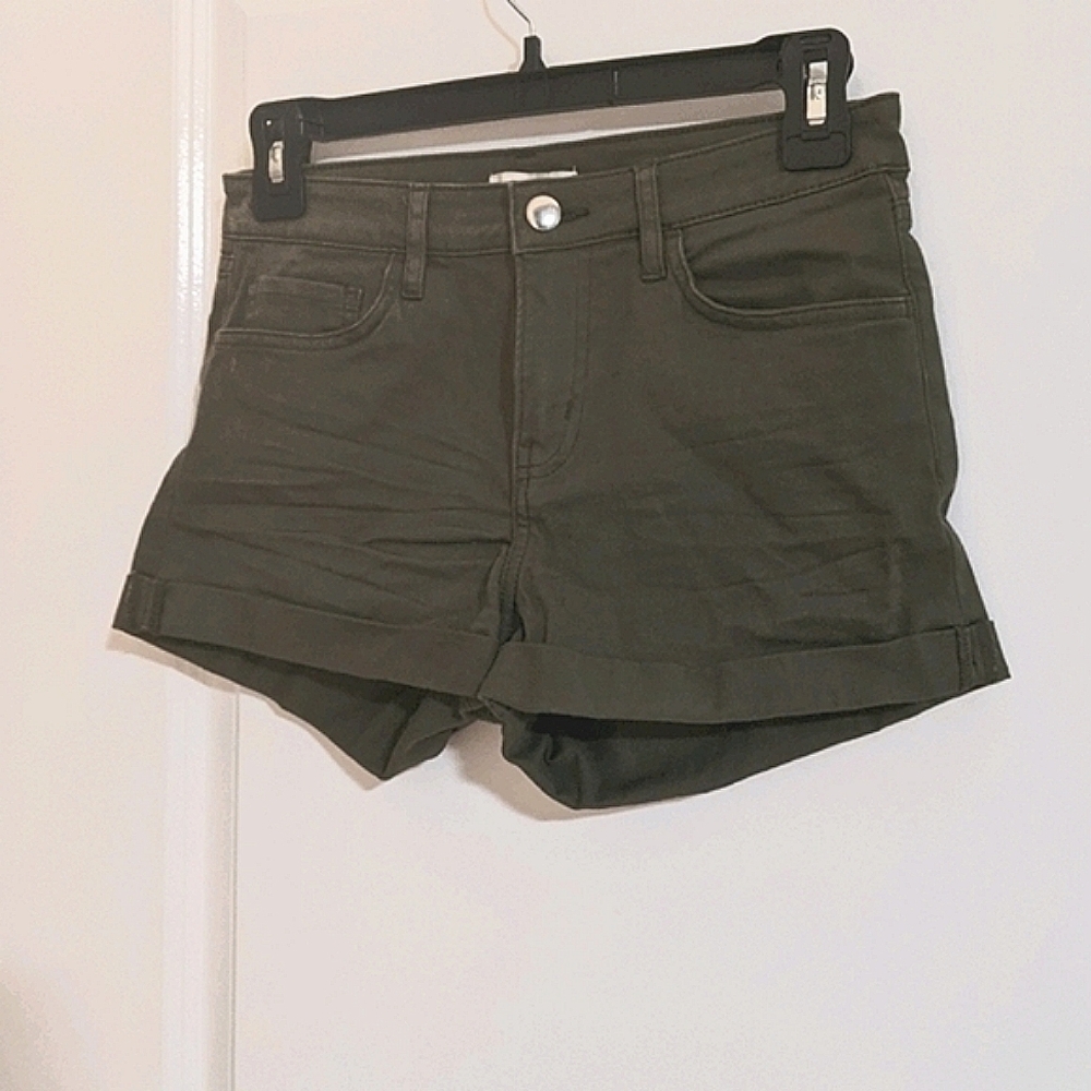 Army Green Stretchy Shorts